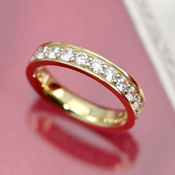 楽天市場】K18 YG 【1.5ct】ダイヤモンド フルエタニティ リング 
