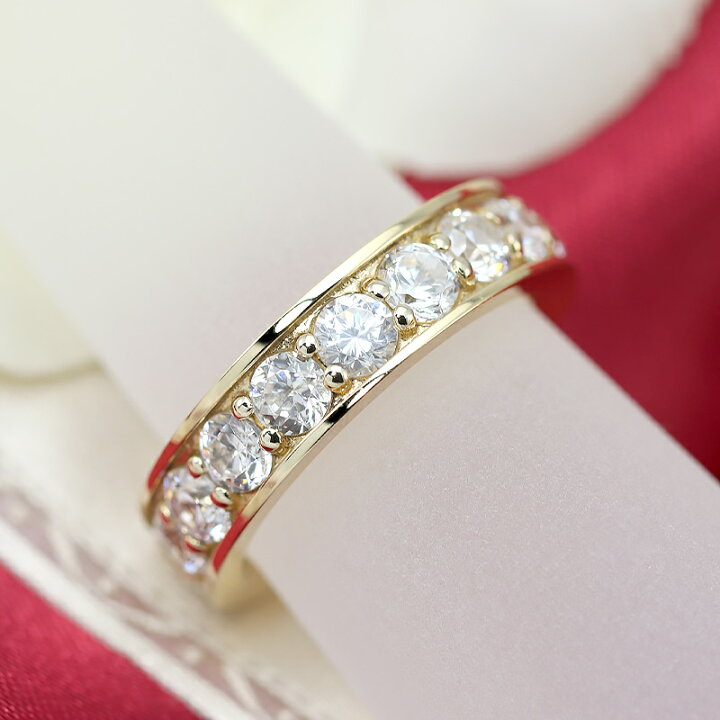 楽天市場】K18 YG【3.0ct】ダイヤモンド フルエタニティ リング【H 