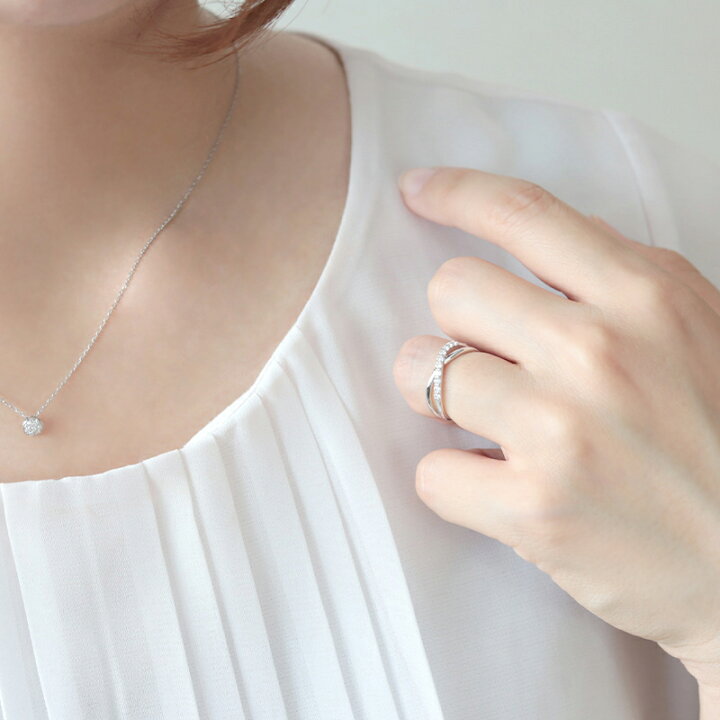 楽天市場】K10 テンダイヤモンド クロス リング 0.18ct 【Hカラー SI 