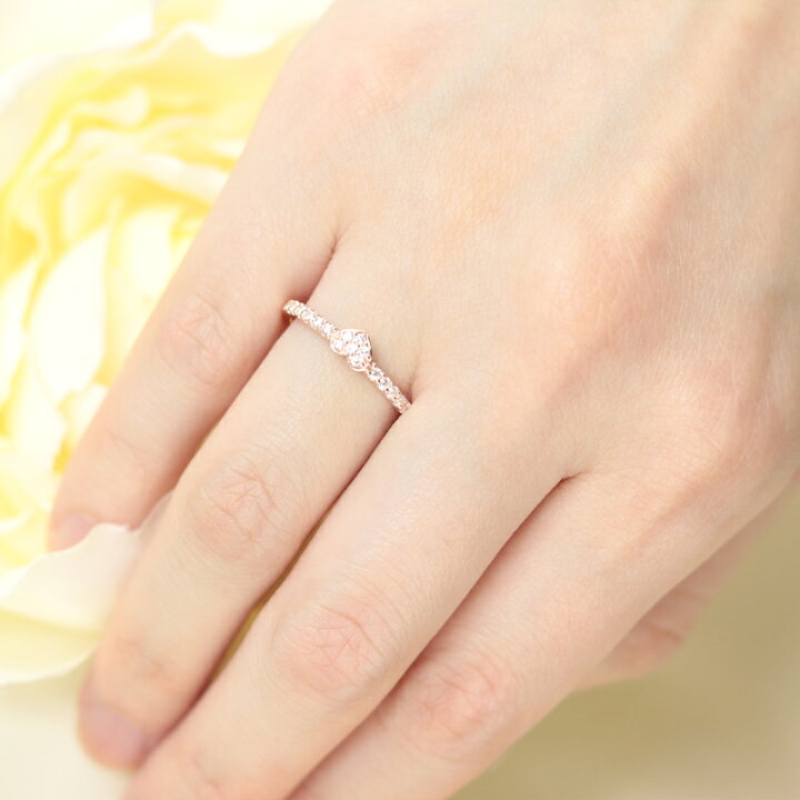 楽天市場】【0.16ct】K10 YG/PG/WG ダイヤモンド エタニティリング  