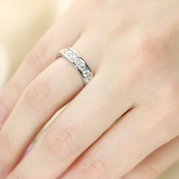 楽天市場】pt950 1.5ct 【H＆C】 ダイヤモンド フルエタニティ リング 
