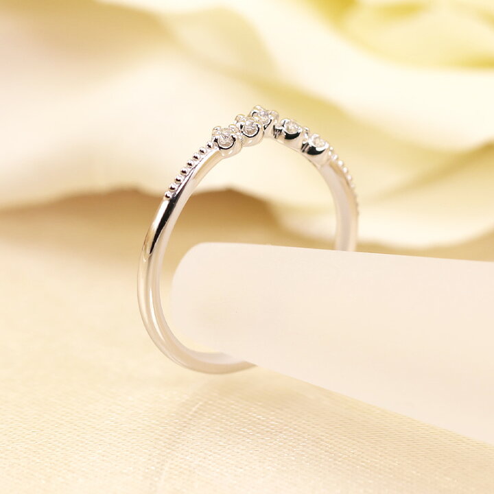 楽天市場】【0.04ct】K18 ダイヤモンド ピンキー リング クラシカル【H  