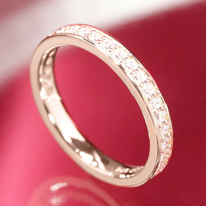 楽天市場】K18 PG【0.5ct】ダイヤモンド フルエタニティ リング 