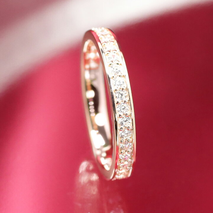 楽天市場】K18 PG【0.5ct】ダイヤモンド フルエタニティ リング【H  
