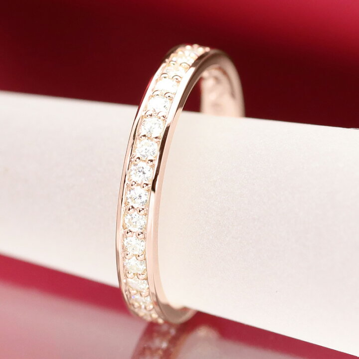 楽天市場】K18 PG【0.5ct】ダイヤモンド フルエタニティ リング【H 