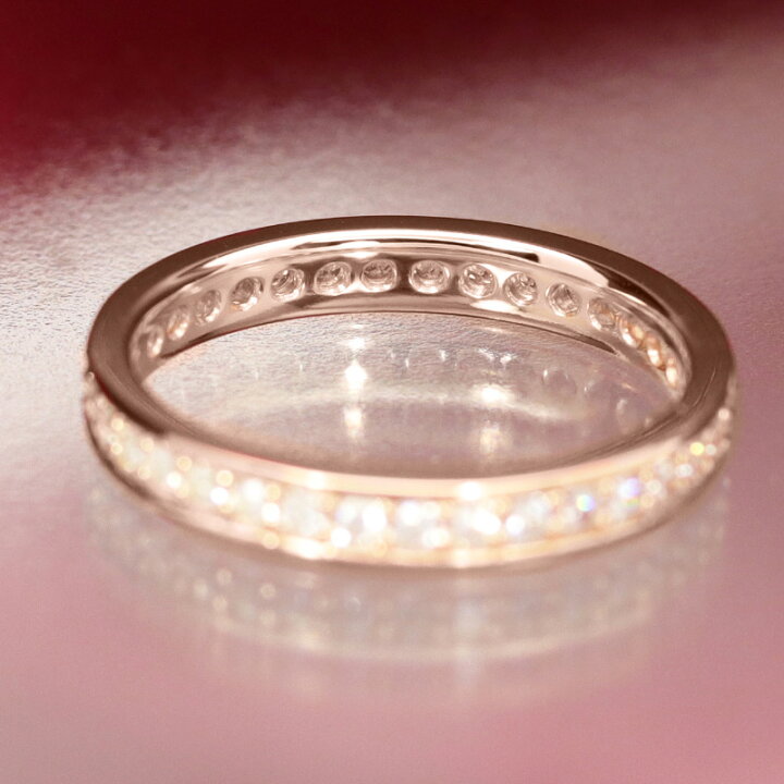 楽天市場】K18 PG【0.5ct】ダイヤモンド フルエタニティ リング【H  