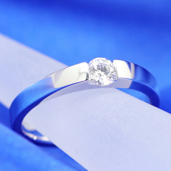 楽天市場】Pt950【0.2ct】 ダイヤモンド タンク リング プラチナ 一粒 