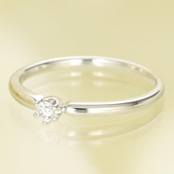 楽天市場】pt950【0.06ct】一粒 ダイヤモンド リング 人気 6本爪 指輪 