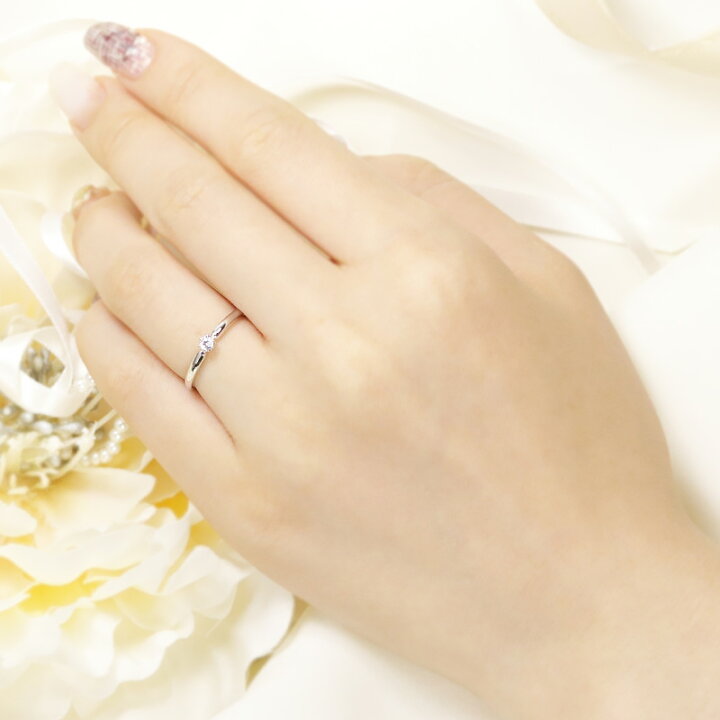 楽天市場】pt950【0.06ct】一粒 ダイヤモンド リング 人気 6本爪 指輪 