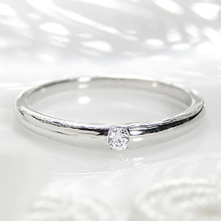 楽天市場】Pt950 【0.03ct】ダイヤモンド ピンキー リング 