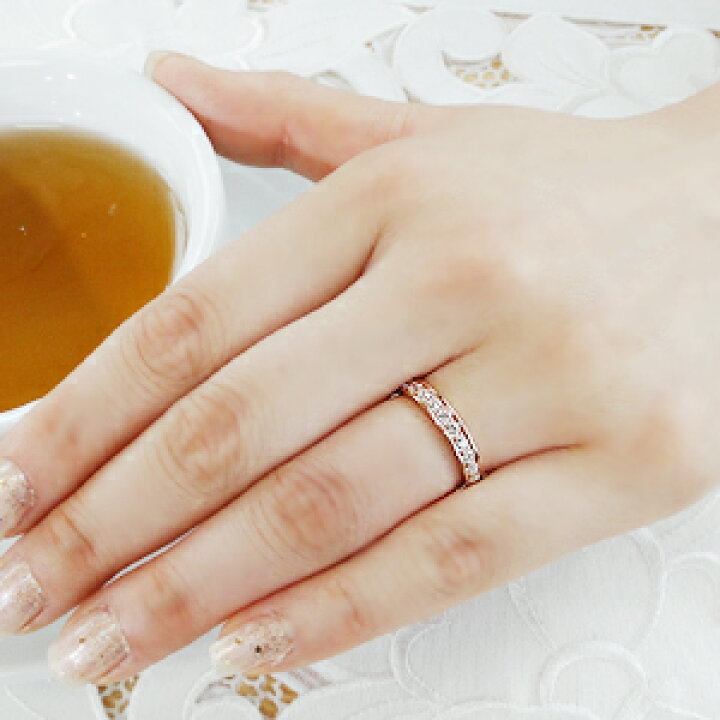 楽天市場】K18 PG【1.0ct】ダイヤモンド フルエタニティ リング 