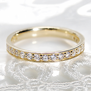 リング 指輪 ダイヤモンド ハーフエタニティ フチの人気商品・通販 