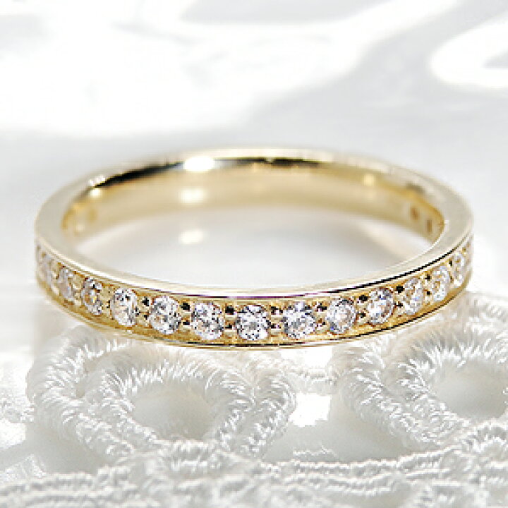 楽天市場】K18 YG 【0.5ct】ダイヤモンド フルエタニティリング【H 