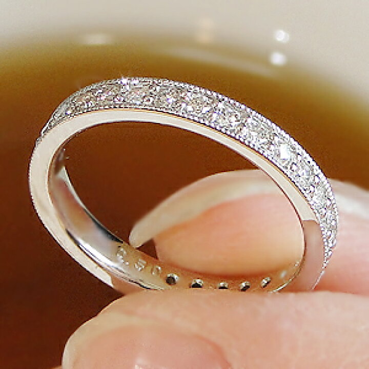 楽天市場】☆pt950 【0.5ct】ダイヤモンド フルエタニティリング 【H 