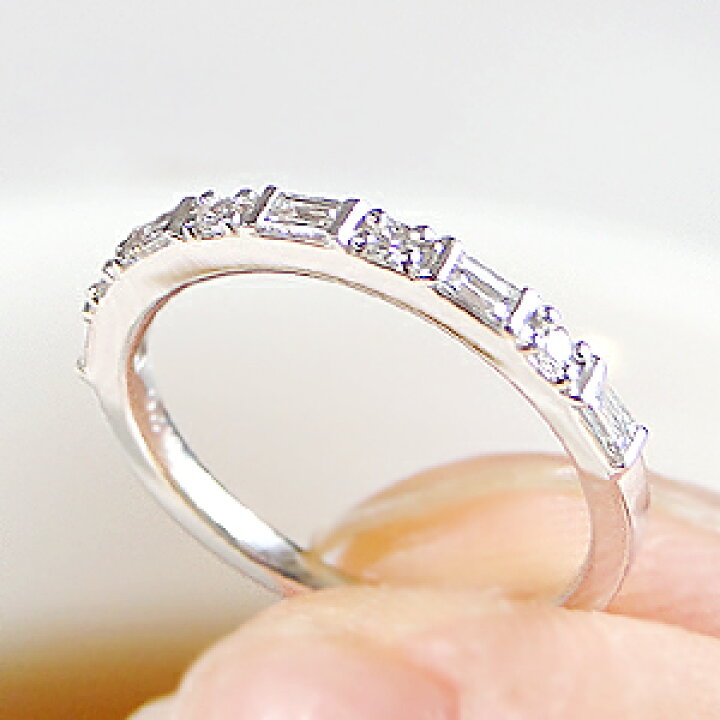 楽天市場】pt950【0.25ct】バケットカット ダイヤモンド リング  