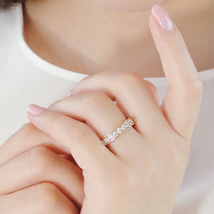 楽天市場】K18 YG 【1.5ct】ダイヤモンド フルエタニティリング 