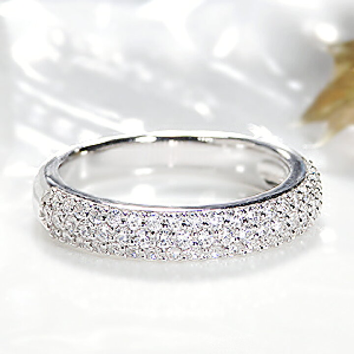 楽天市場】Pt950 0.50ct パヴェ リング ジュエリー レディース 指輪  