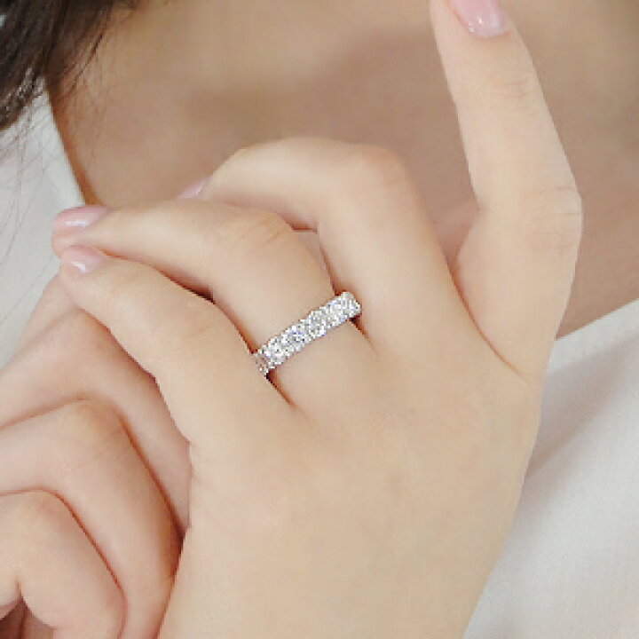楽天市場】Pt950【3.0ct】 ダイヤモンド フルエタニティ リング【H 