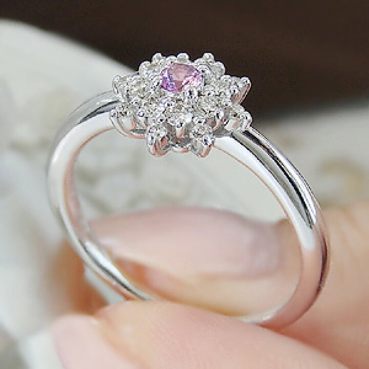 楽天市場】pt950 ピンクサファイア ダイヤモンド 0.22ct リング 指輪 