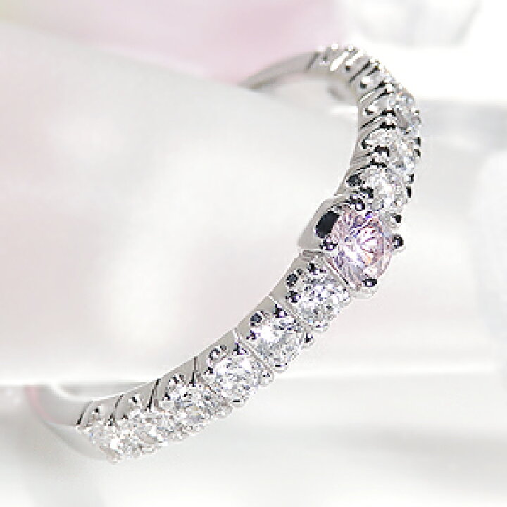 楽天市場】pt950 天然ピンクダイヤモンド 0.08ct Pink Dia エタニティ 