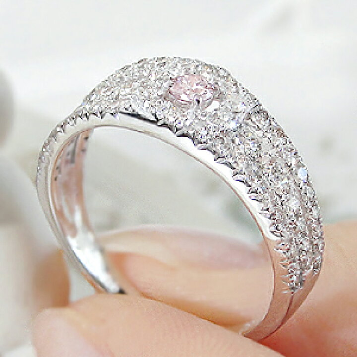 楽天市場】pt950 天然ピンクダイヤモンド 0.07ct ダイヤモンド 