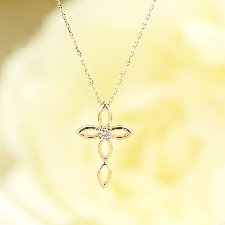 楽天市場】K18 YG/WG/PG ダイヤモンド 0.05ct クロス モチーフ 