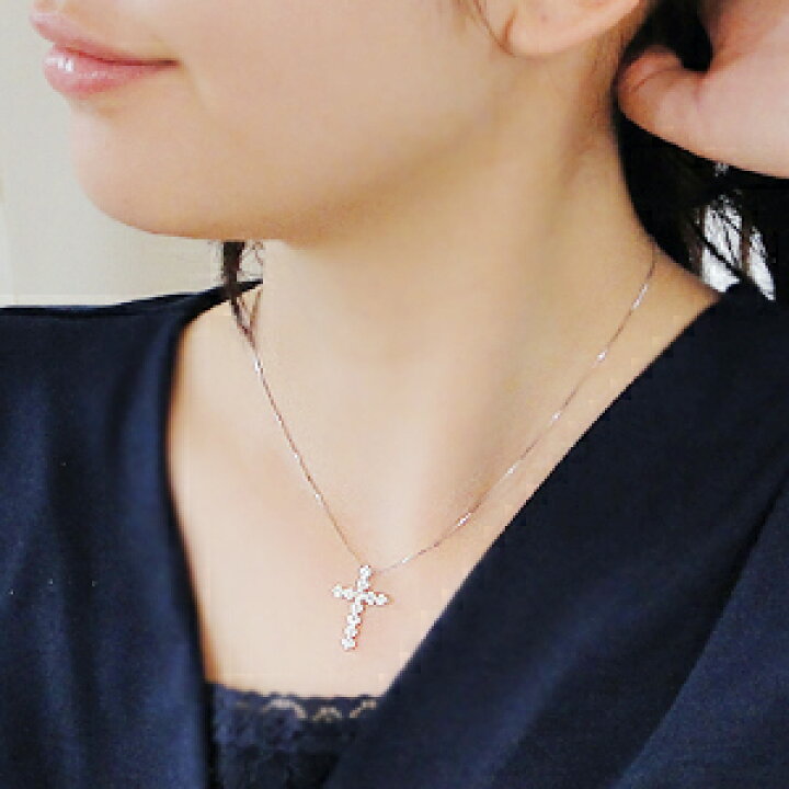 楽天市場】Pt900【1.00ct】クロス ペンダント ジュエリー アクセサリー 
