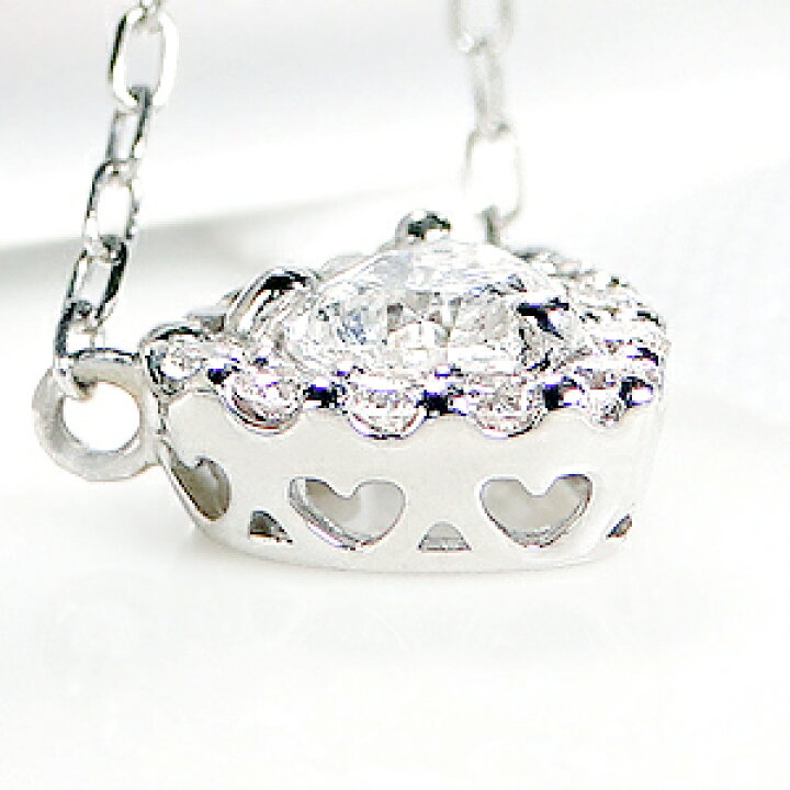 楽天市場】Pt900 【0.2ct】 ハートシェイプ ダイヤモンド ネックレス  