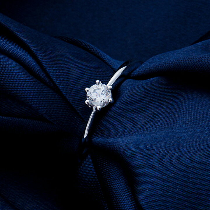 楽天市場】Pt950 0.2ct 一粒 ダイヤモンドリング婚約指輪 結婚指輪 