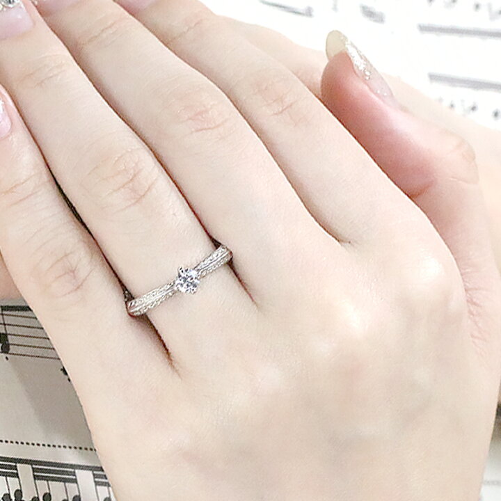 楽天市場】0.2ct 婚約指輪 中央宝石研究所 鑑定書 品質保証書 結婚記念 