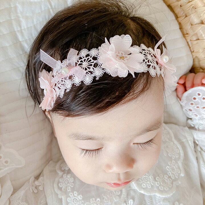 楽天市場】即納 ベビー ヘアバンド ヘアアクセサリー 赤ちゃん 髪飾り 