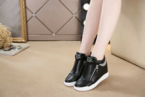 ダッドスニーカー レディース 厚底 ハイカットスニーカー インヒール 7cmヒール レースアップ 白 靴 可愛い 美脚 シンプル 甲高 幅広 疲れにくい 歩きやすい シューズ ウォーキングシューズ