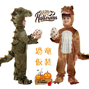 ハロウィン 衣装 仮装 子供 恐竜 着ぐるみ 2点セット コスプレ 子供 長袖 ベビー ロンパース 赤ちゃん コスプレ トリケラトプス スピノサウルス ステゴサウルス かわいい 怪獣 動物服 演出服