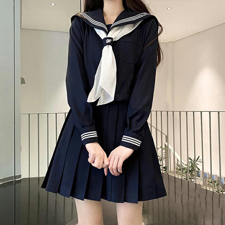 楽天市場】セーラー服 制服 3点セット 女子高生 上下セット  