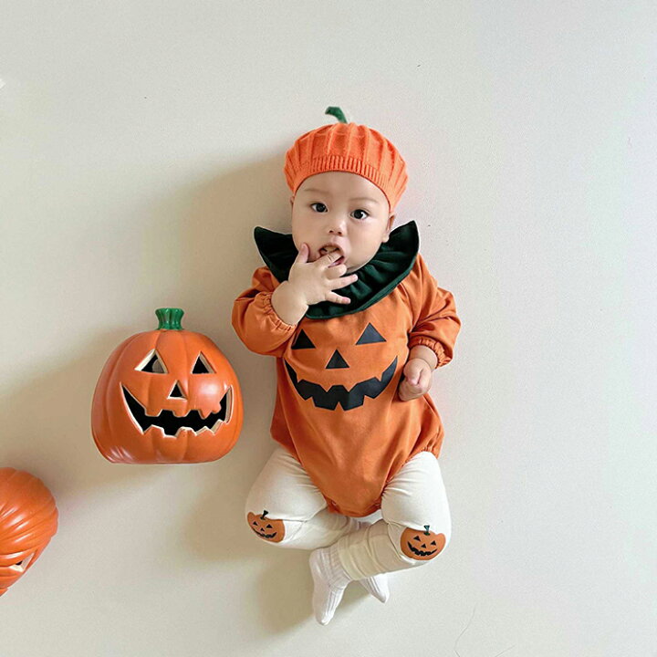 楽天市場】ハロウィン ベビー ロンパース コスプレ カボチャ衣装 仮装 