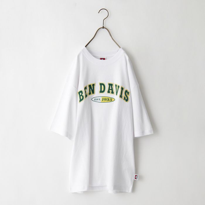 BEN DAVIS ベンデイビス スタジアムTシャツ C-2580014 メンズ トップス 半袖 日本初の 上質で快適 ネイビー L 2022SS ホワイト ロゴ M コットン