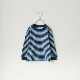 【送料無料】 DANTON ダントン KIDS ロングスリーブTシャツ DT-C0270TCB キッズ トップス 長袖 2023AW 105-135 ネイビー/ホワイト