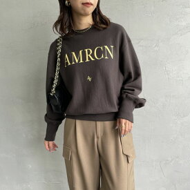 【送料無料】 Americana × JEANS FACTORY アメリカーナ × ジーンズファクトリー 別注 ロゴプリント クルーネックスウェット ASO-680-1-JF レディース トップス 長袖 2023AW F 全4色