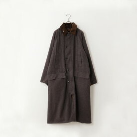 【送料無料】 Barbour バブアー SNOWDON/スノードン ウールチェックロングコート 232MCAG009 レディース アウター 2023AW S ブラウン