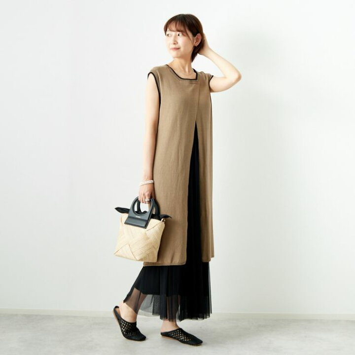 楽天市場】【送料無料】 CHIGNON シニヨン 2WAYロングベスト 9743 