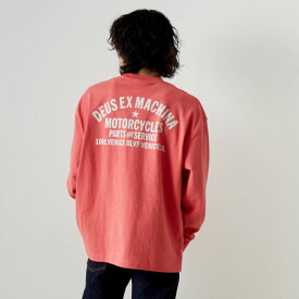 【送料無料】 DEUS EX MACHINA デウス エクス マキナ VENICE ロングスリーブTシャツ DMW231931 メンズ トップス 長袖 2024SS M/L レッド/グレー