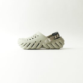 【送料無料】 Crocs クロックス エコークロッグ 207937 メンズ 靴 サンダル 2024SS 26.0/27.0cm グレー/ブラック