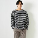 【送料無料】 ORCIVAL オーシバル ショート丈ボーダープルオーバー B264 メンズ トップス 長袖 Tシャツ M/L ブラック/ホワイト