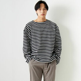 【送料無料】 ORCIVAL オーシバル ショート丈ボーダープルオーバー B264 メンズ トップス 長袖 Tシャツ M/L ブラック/ホワイト