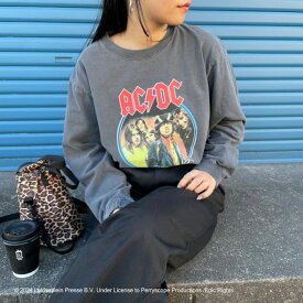 【送料無料】 GOOD ROCK SPEED グッドロックスピード 別注 AC/DC ロゴプリントロングスリーブTシャツ INTN-001-JF レディース トップス 長袖 2024SS S ブラック