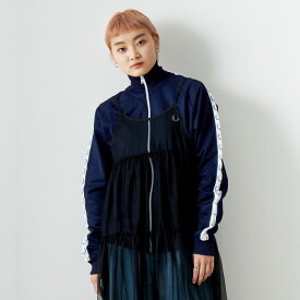 【送料無料】 FRED PERRY フレッドペリー トラックジャケット J4620 レディース トップス 長袖 スウェット 2024SS S ブラック/ネイビー