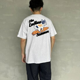 【送料無料】 The Endless Summer エンドレスサマー 別注 サーフBUHI サガラ刺繍ロゴバックプリントTシャツ C-24574500-JF メンズ トップス 半袖 2024SS M-XL 全4色