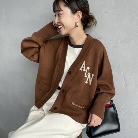 【送料無料】 Americana × JEANS FACTORY アメリカーナ × ジーンズファクトリー 別注 フロントロゴ ショート丈Vネックカーディガン ASO-C-004-1-JF レディース 2025AW F 全3色