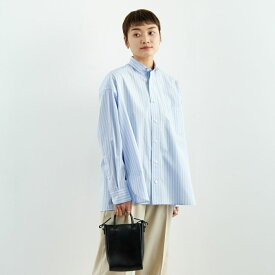【送料無料】 TICCA ティッカ スクエアビッグシャツ TBES-011 レディース トップス 長袖 2025SS M ブルー/ホワイト