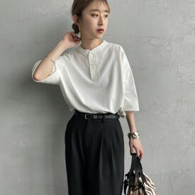 【送料無料】 Health knit ヘルスニット 別注 ビッグシルエット ヘンリーネックTシャツ HR25S-M121-JF レディース トップス 半袖 2025SS S 全4色